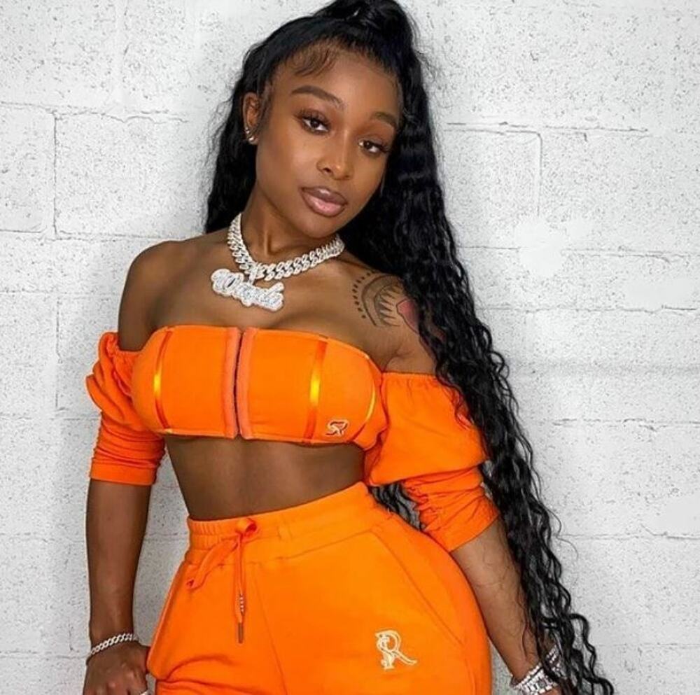 So Real Stacked Top Size XS Orange Crop Top NWT